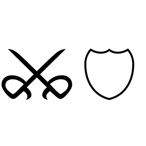⚔🛡 Emoji Domain black and white Symbola rendering